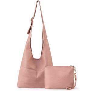 Hobo Bags Ultra Soft Foldable Shoulder Bag Purse With Coin :<